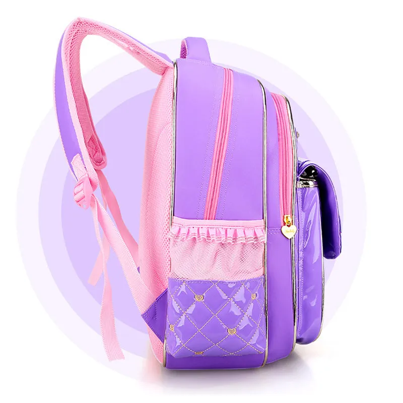 Cute Princess Backpack for Elementary Girls Durable Kids Waterproof Bookbag School Bag