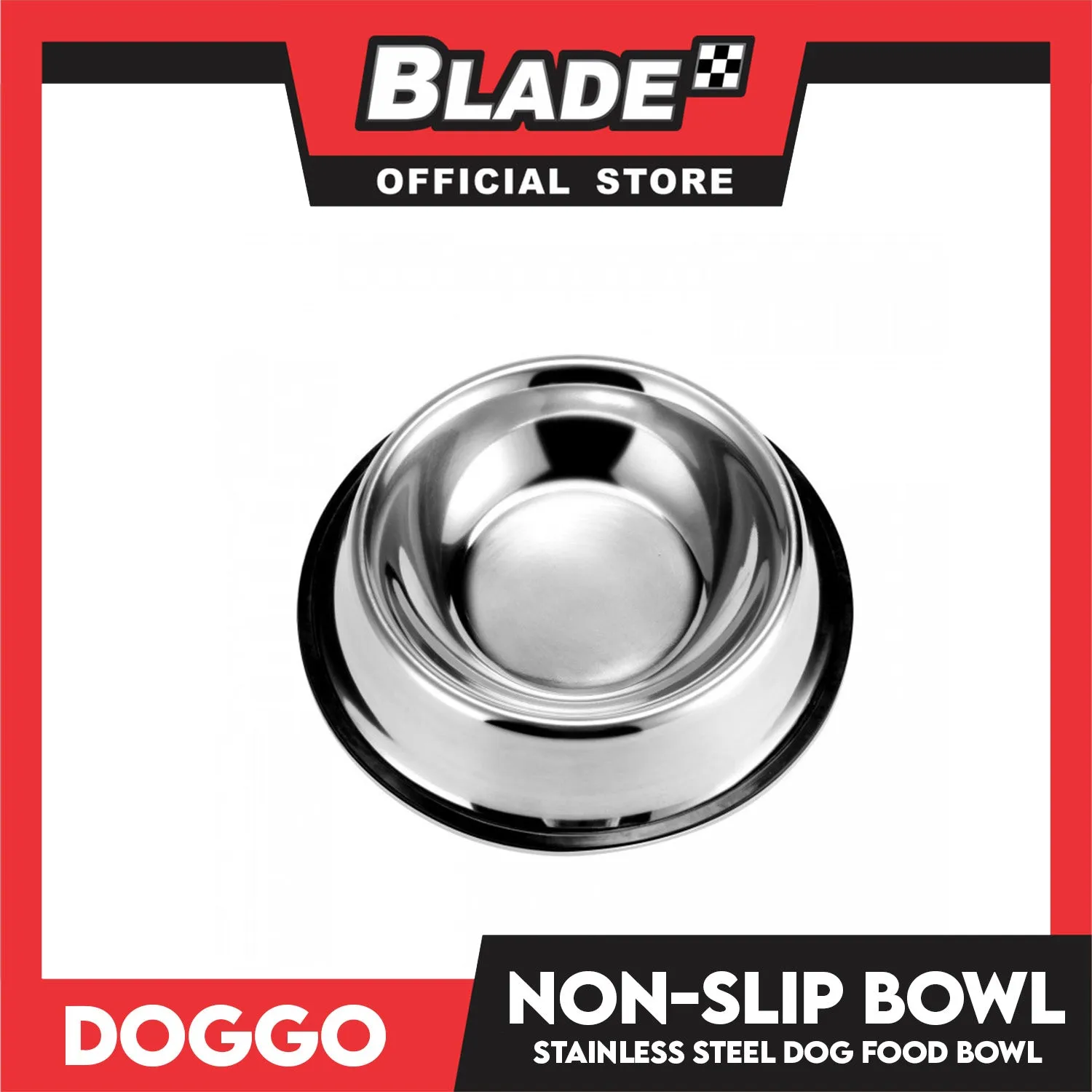 Doggo Non-Slip Bowl (Large) Durable Stainless Pet Feeding Bowl