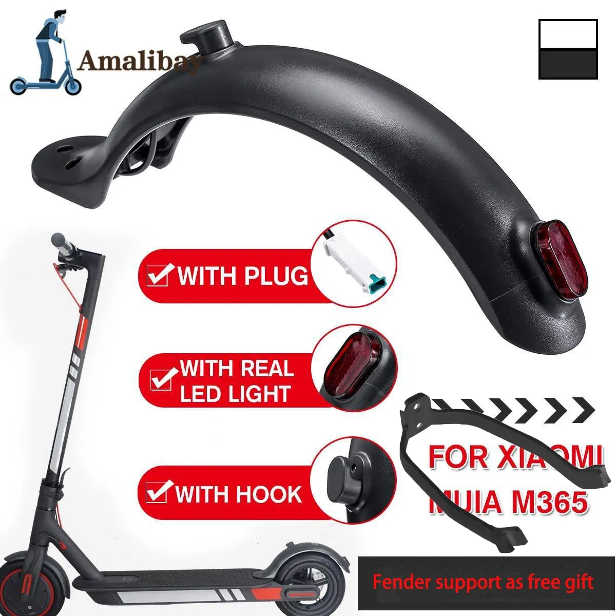 Durable E-Scooter Mudguard for Xiaomi Mijia M365 M187 Pro and AOVO W6