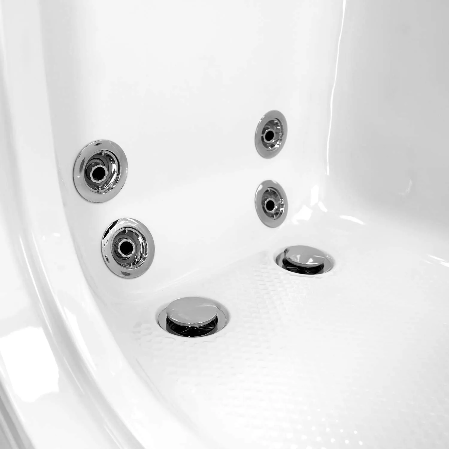 Ella's OA3252HH-HB-L Monaco Acrylic Hydro Massage and Heated Seat Walk-in Bathtub with Left Outward Swing Door, Fast Fill Faucet Set, 2" Dual Drains, 32" x 52" x 43", White