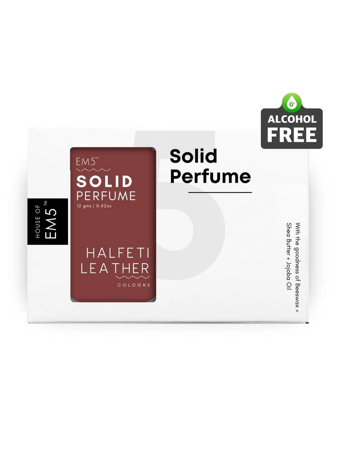 EM5™ Halfeti Leather | Solid Perfume for Men & Women | Alcohol Free | Strong and lasting fragrance | Warm Spicy Smoky Leather | Goodness of Beeswax   Shea Butter
