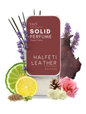 EM5™ Halfeti Leather | Solid Perfume for Men & Women | Alcohol Free | Strong and lasting fragrance | Warm Spicy Smoky Leather | Goodness of Beeswax   Shea Butter