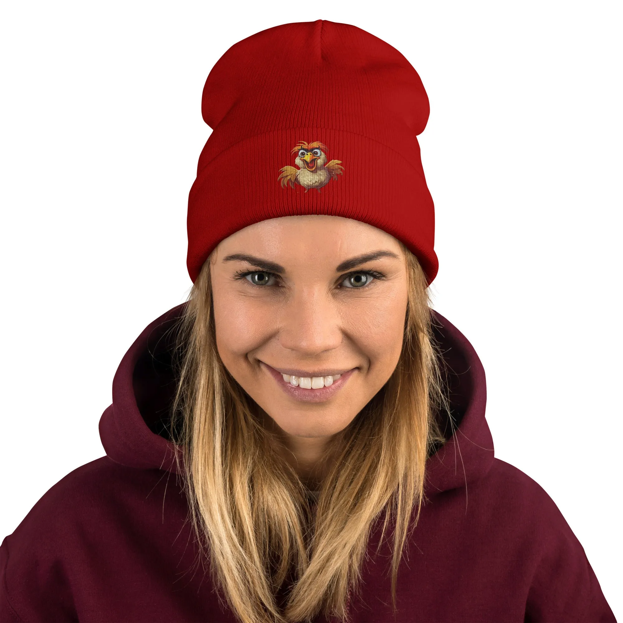 Embroidered Beanie, Form Fitted Beanie, warm, Cozy, Gift