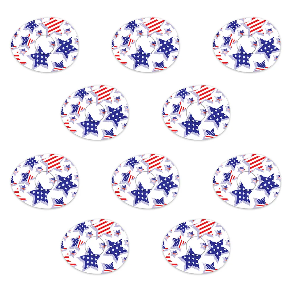 Freestyle Libre USA Flag Stars Design Patches