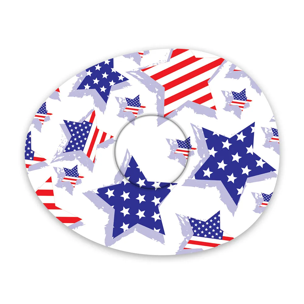 Freestyle Libre USA Flag Stars Design Patches