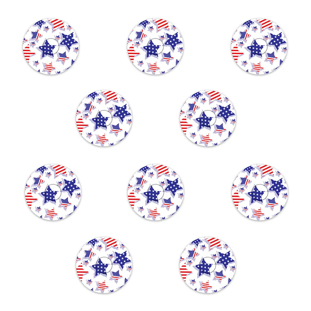 Freestyle Libre USA Flag Stars Design Patches