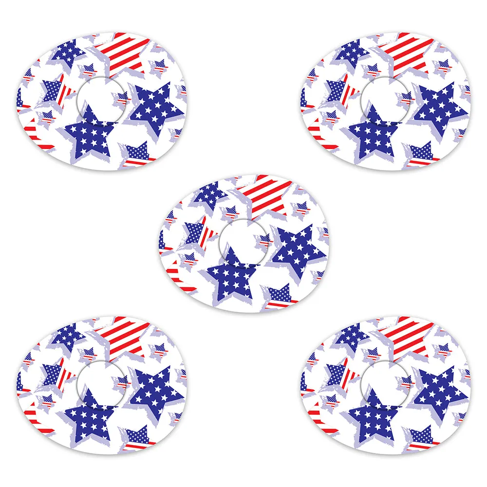 Freestyle Libre USA Flag Stars Design Patches