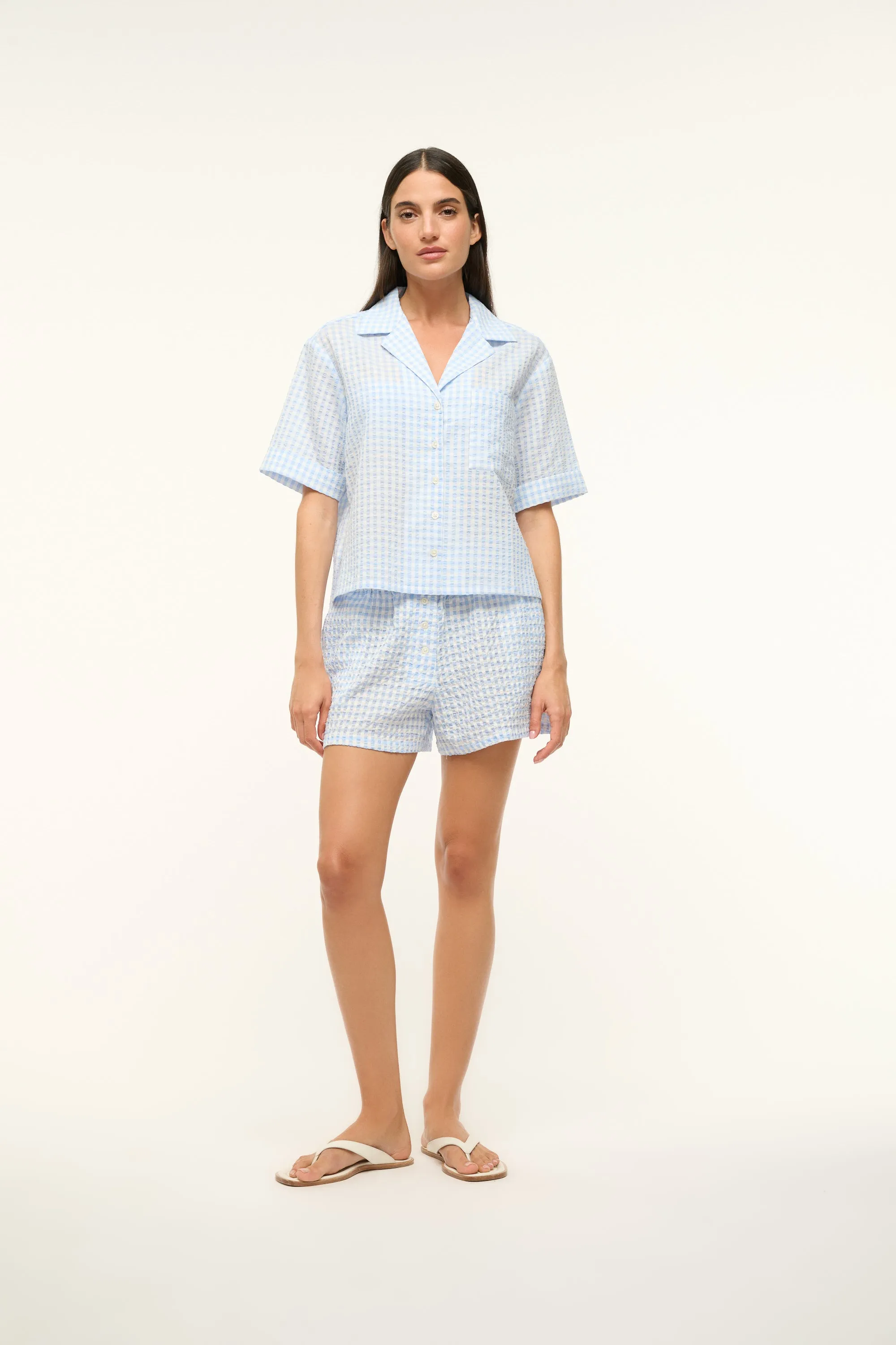 Gabi Shirt Sky Gingham