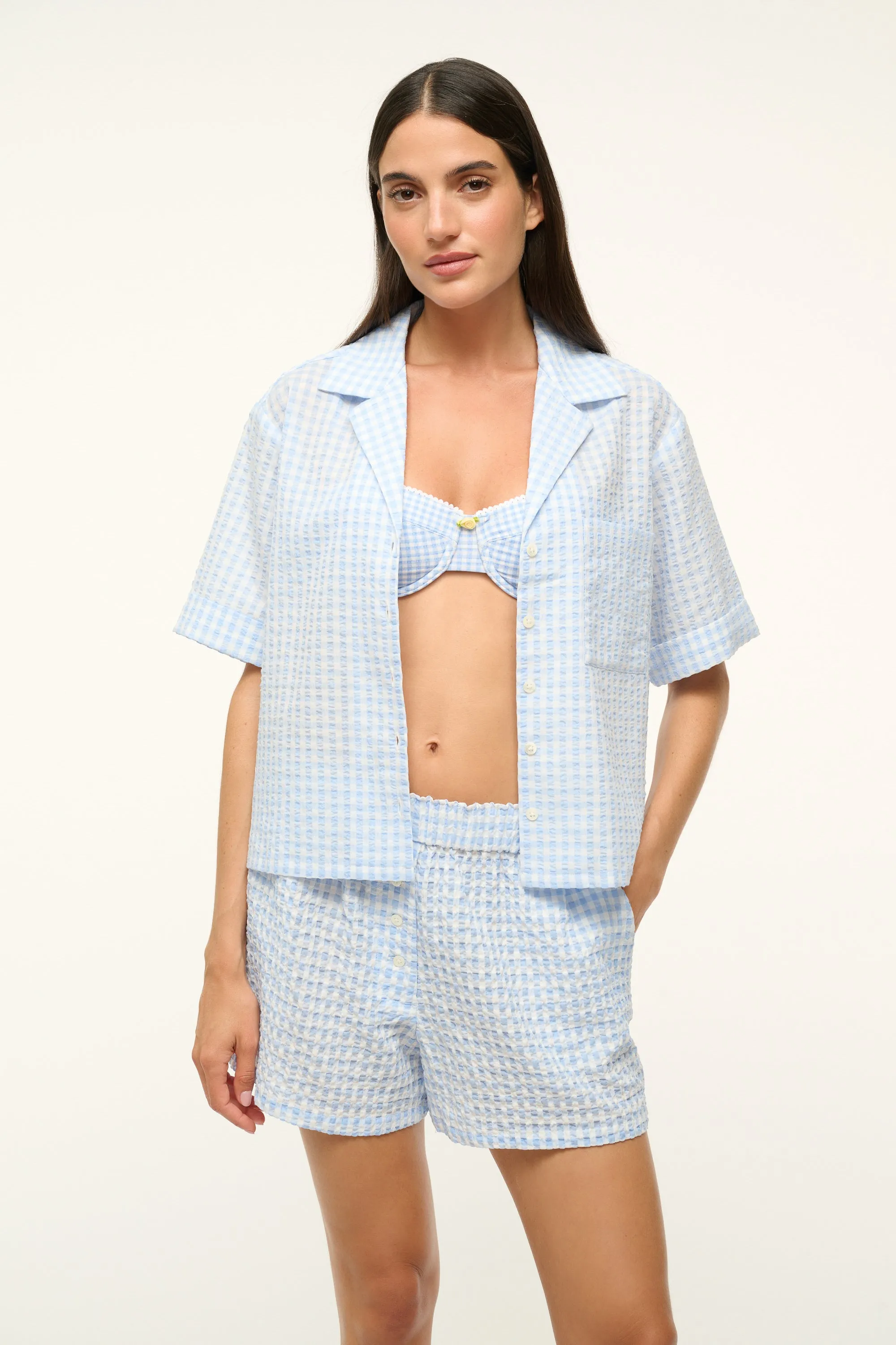 Gabi Shirt Sky Gingham