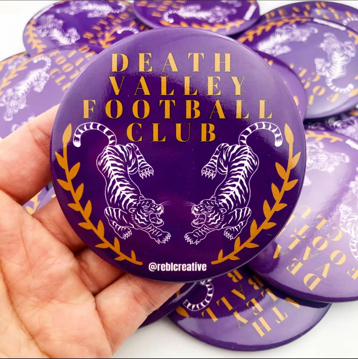GameDay Death Valley Button Purple