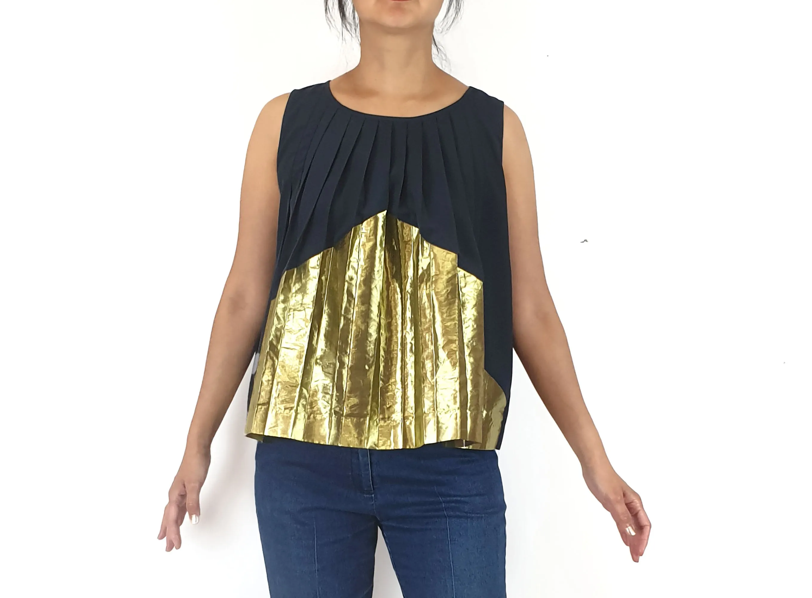 Gorman navy and gold top size 10