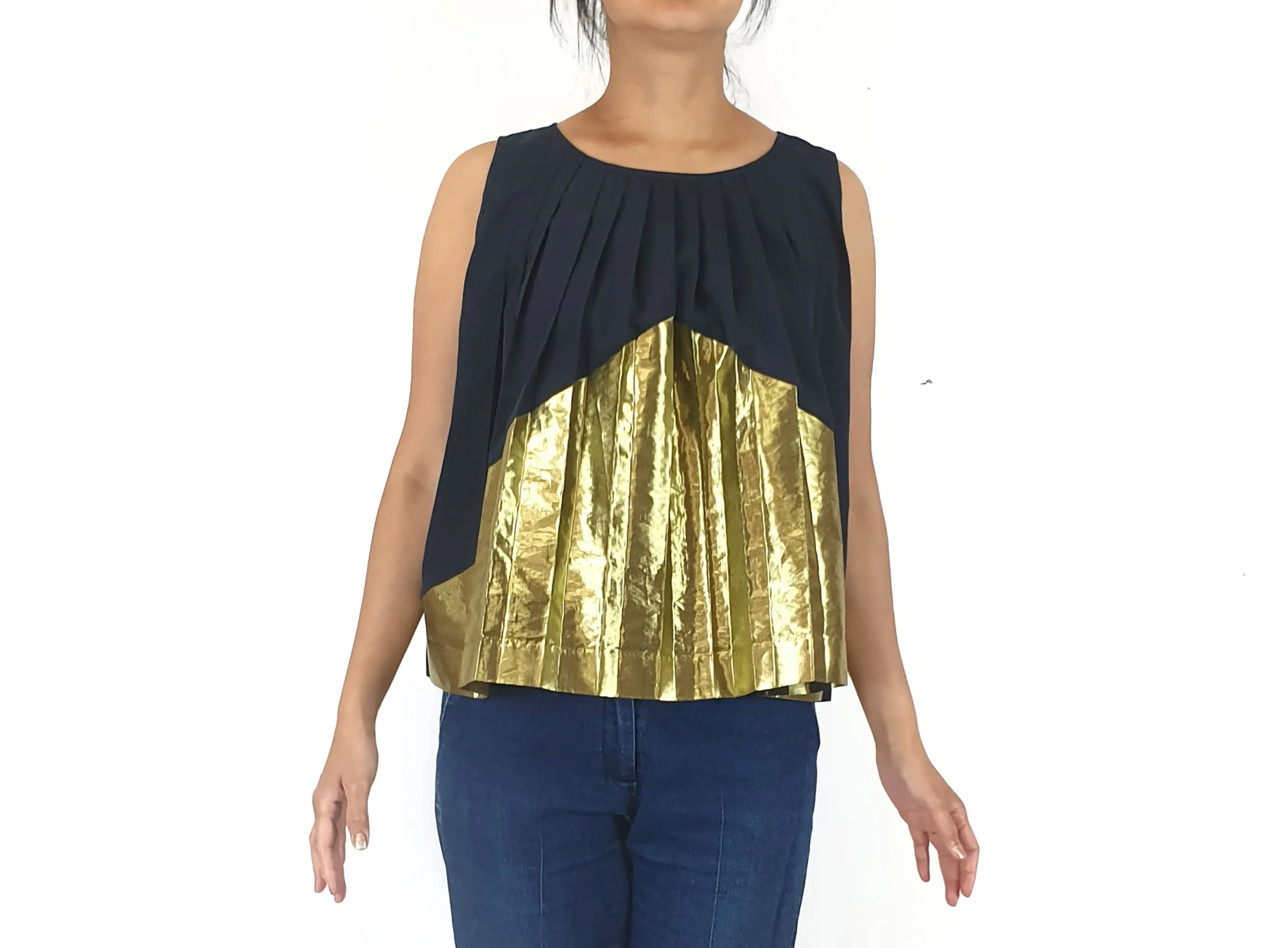 Gorman navy and gold top size 10