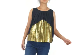 Gorman navy and gold top size 10