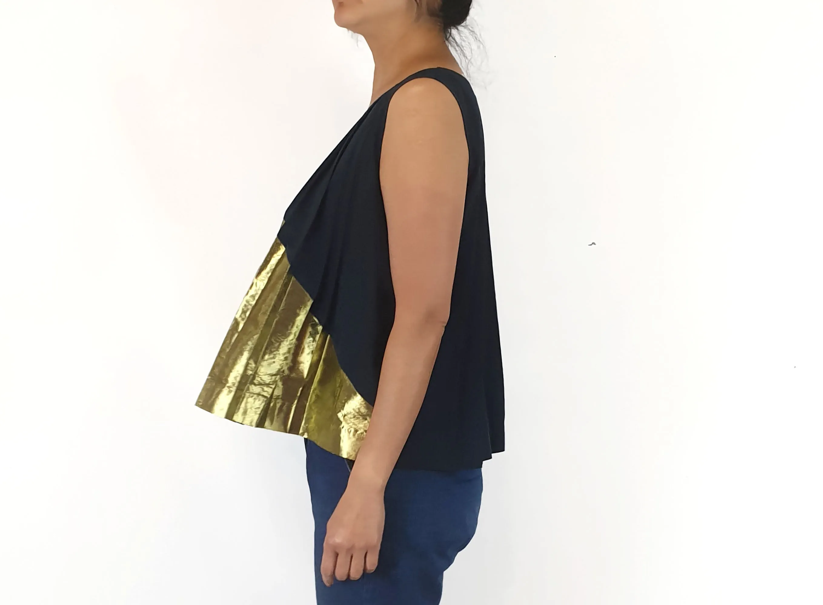 Gorman navy and gold top size 10