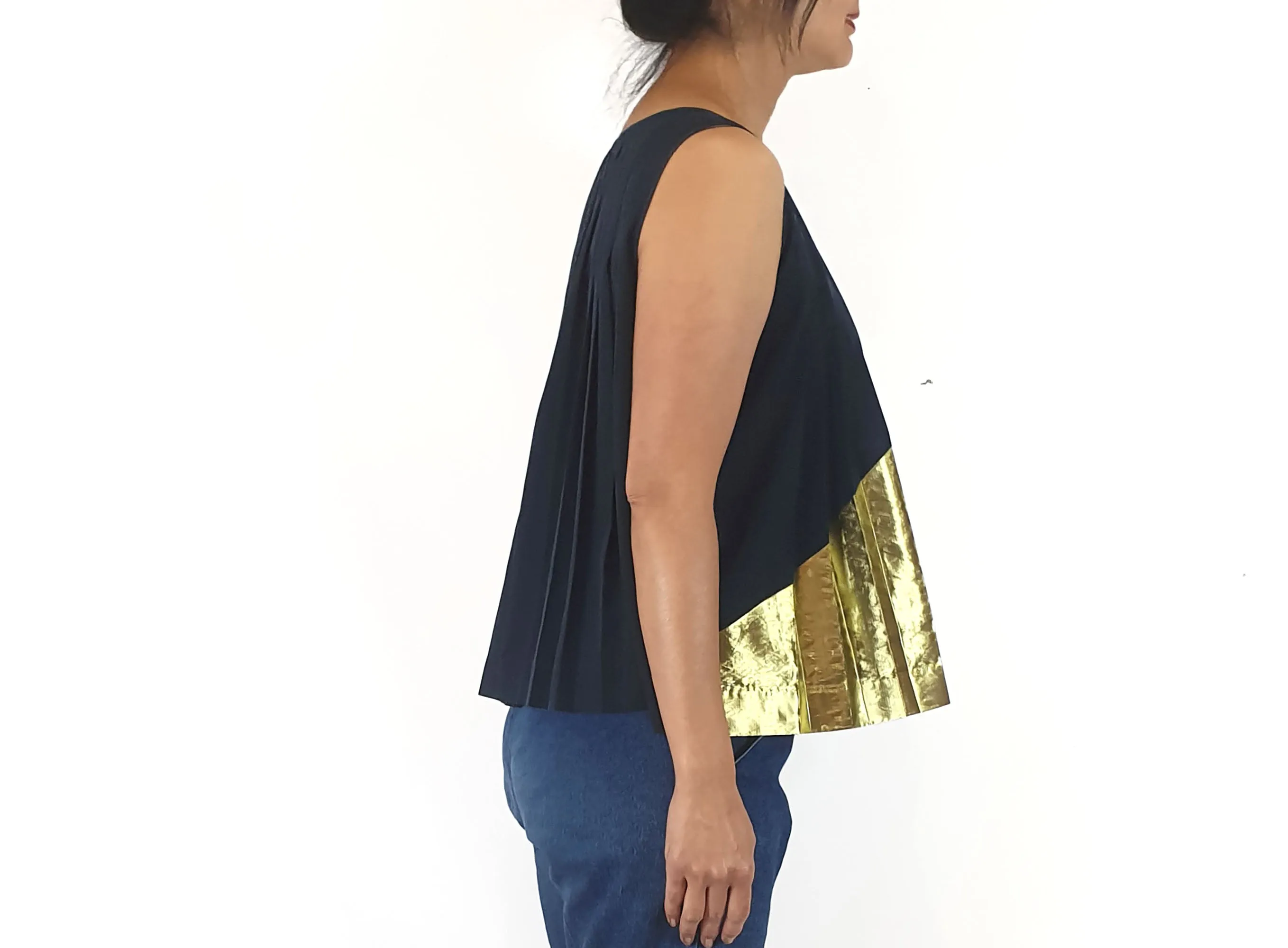 Gorman navy and gold top size 10
