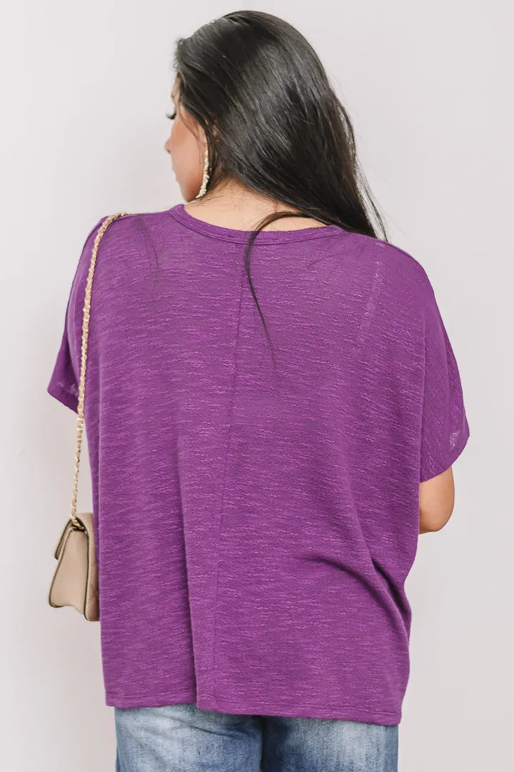 Hacci Luxe Pocket Top | Berry
