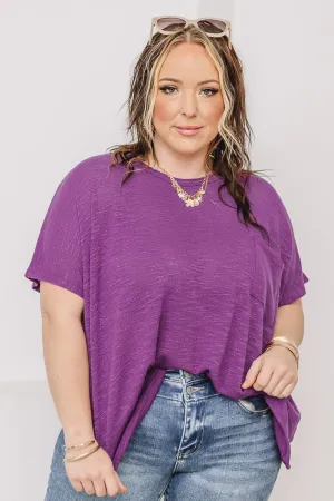 Hacci Luxe Pocket Top | Berry
