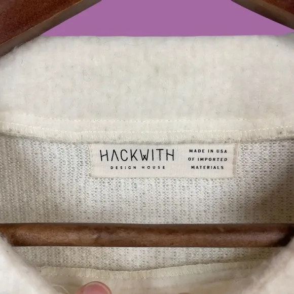 Hackwith Cozy White Sweater 4XL