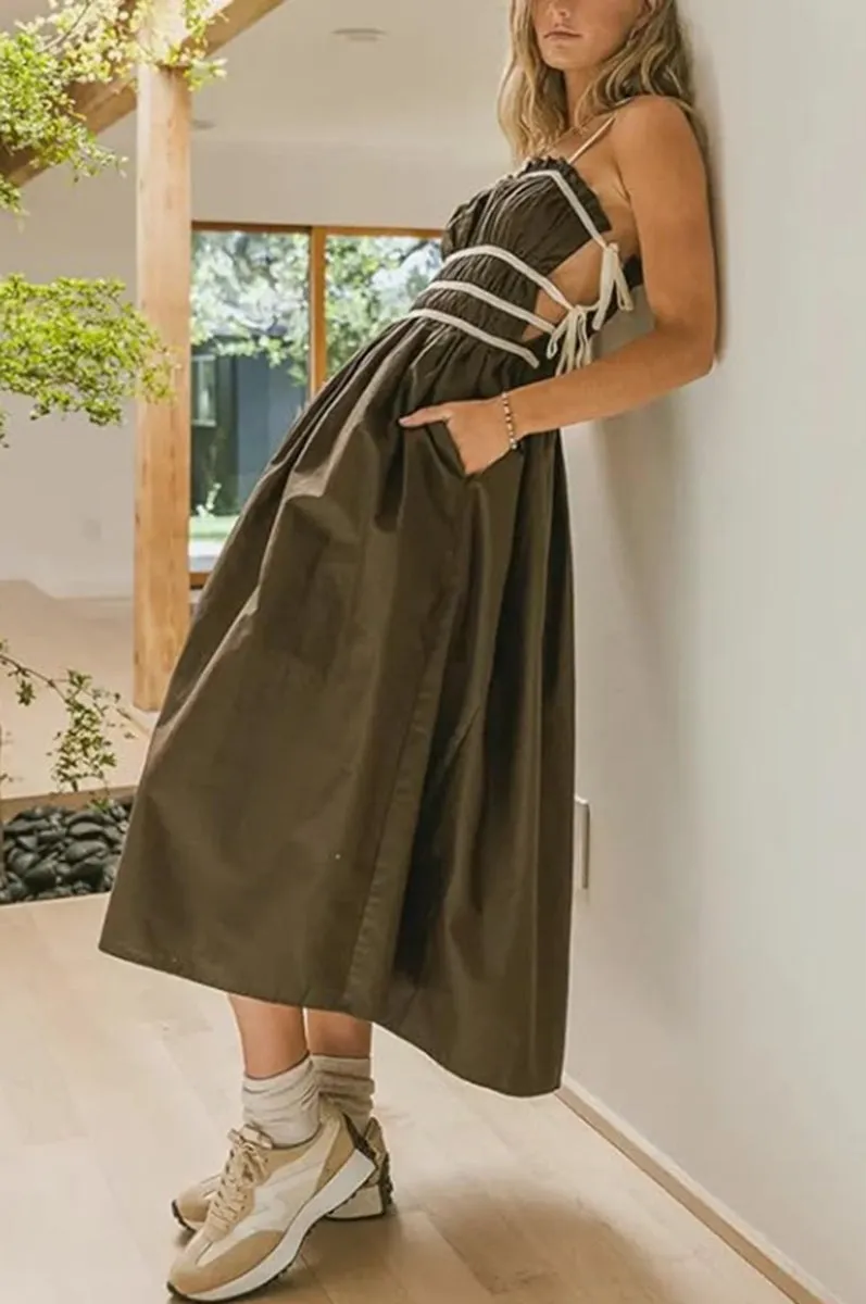 In the Moment Side Tie Dress