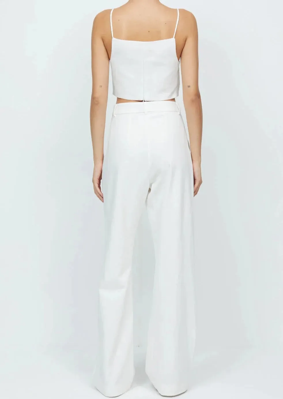 Kate Cropped Top - Ivory