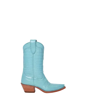 Kerri Pale Blue Croc