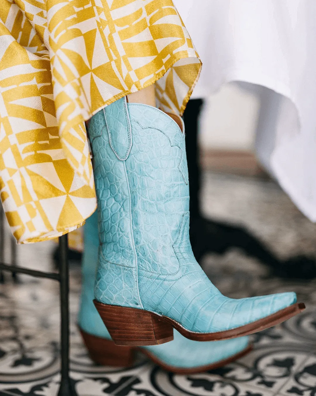 Kerri Pale Blue Croc