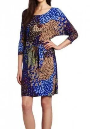 Knit City Peacock Print Dress