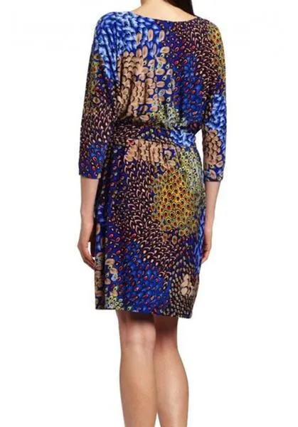 Knit City Peacock Print Dress