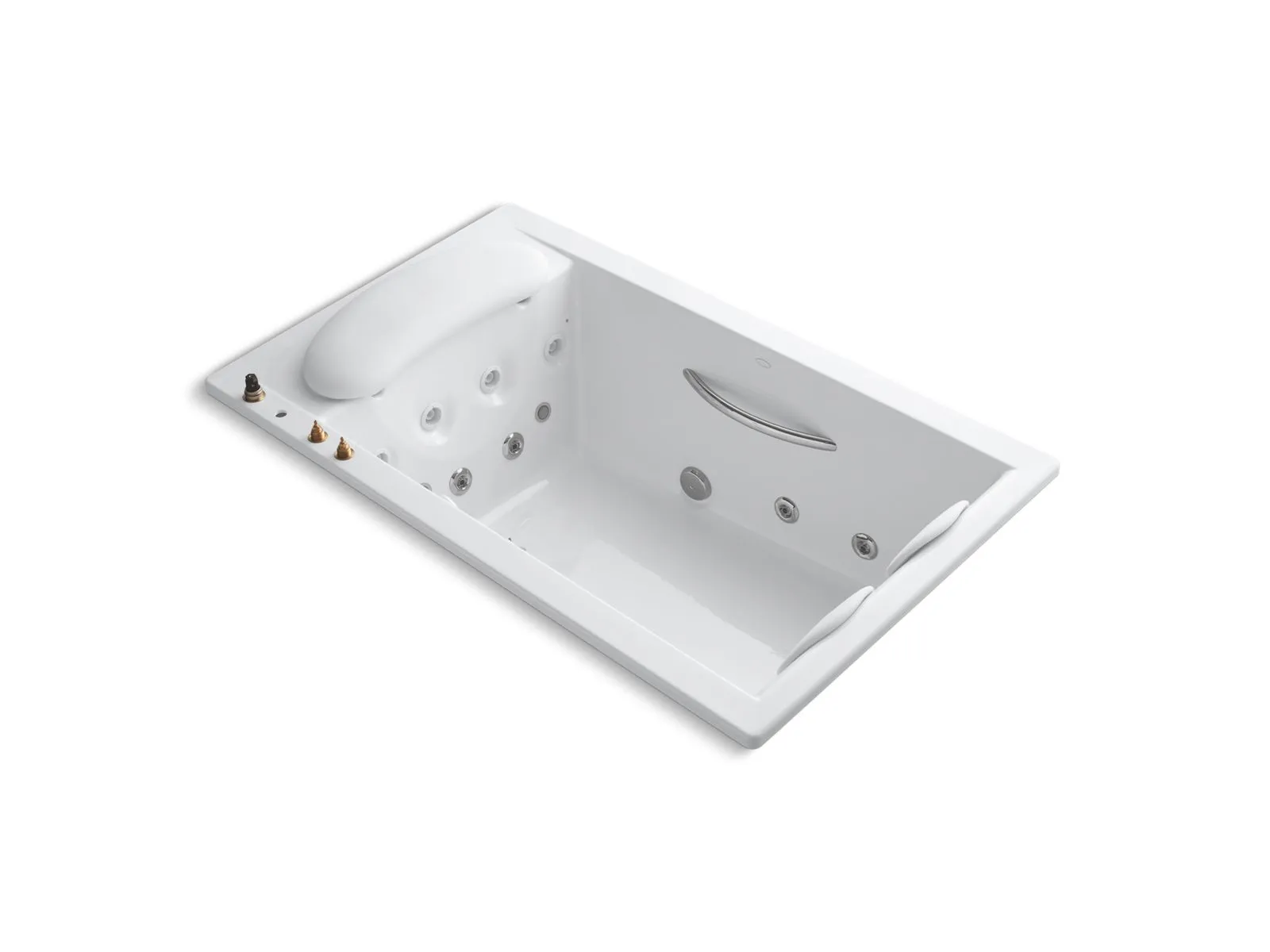 KOHLER K-1360-H2 RiverBath 75" x 45" drop-in heated whirlpool bath
