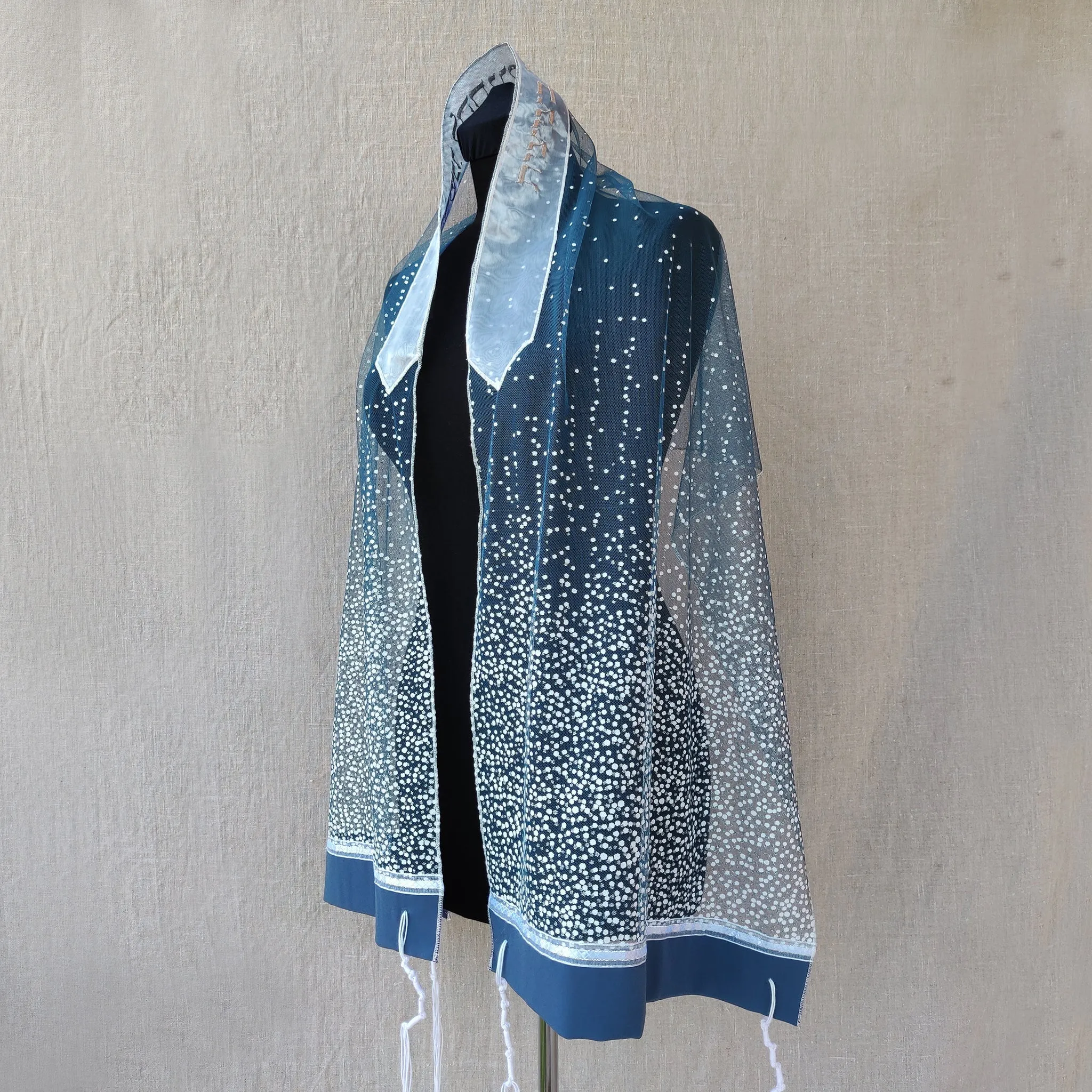 Lady Gabrieli - Tulle Tallit - Blue Glitter
