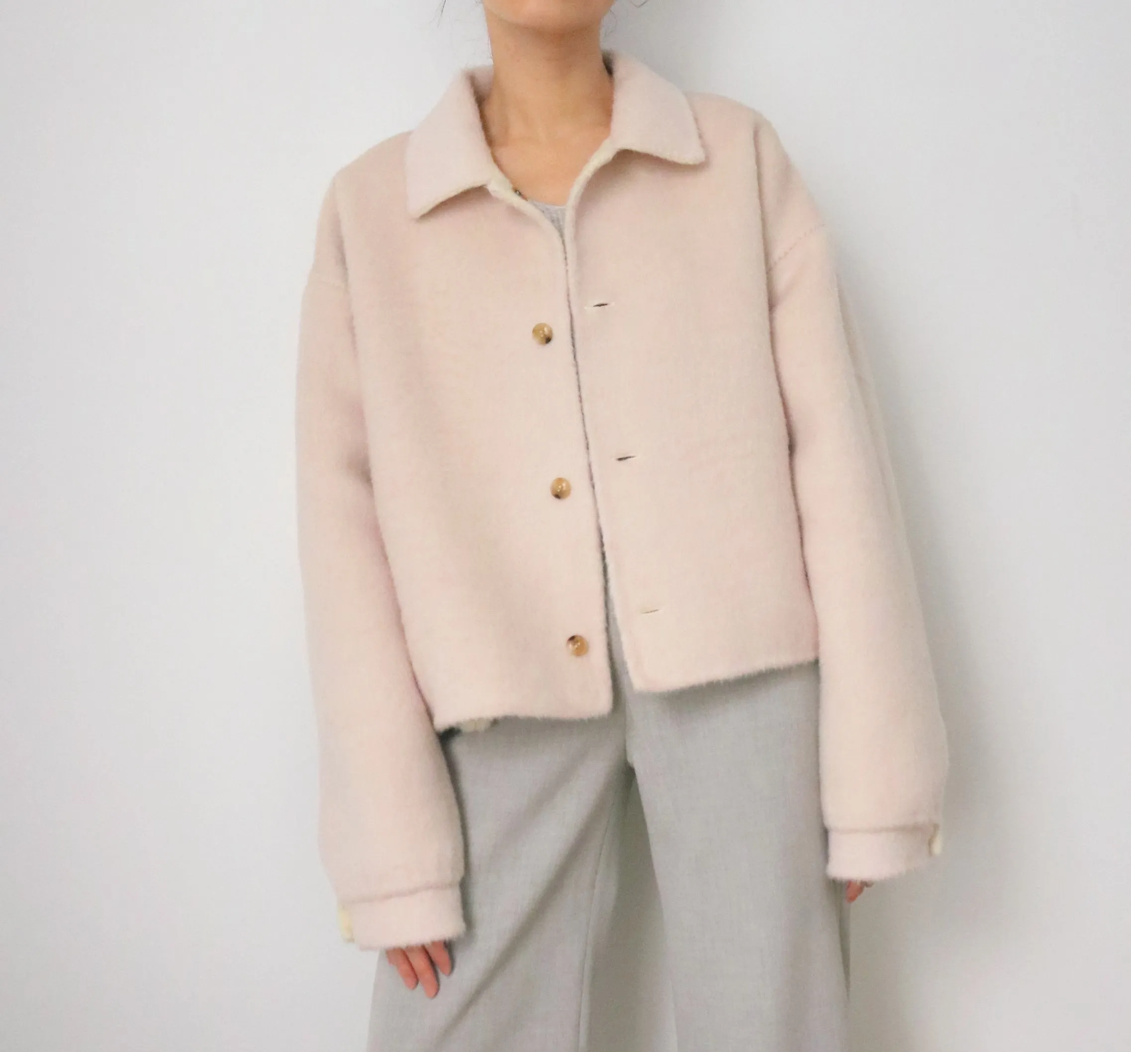 Lea Aviator Jacket (reversible, made with 60% alpaca)
