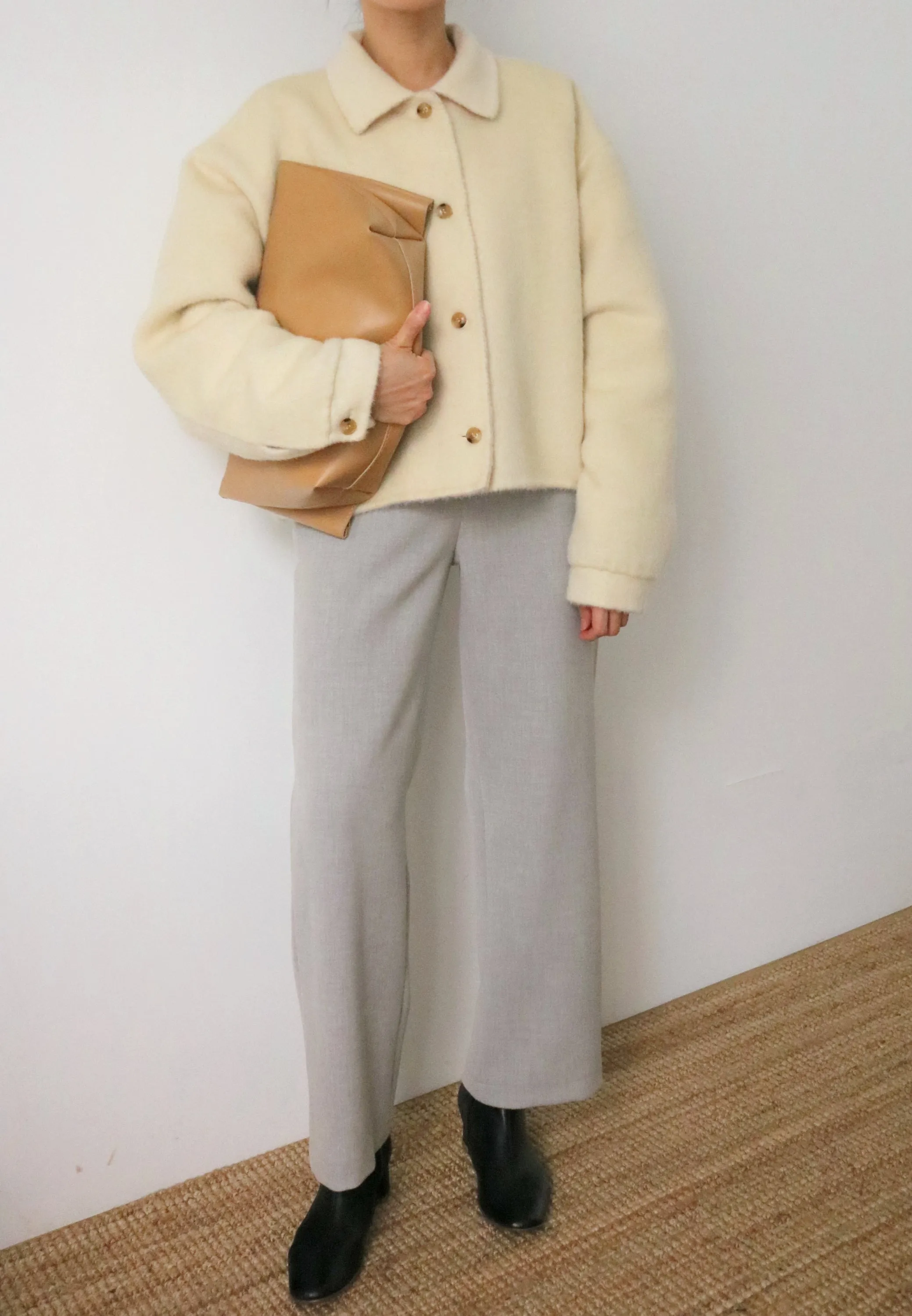 Lea Aviator Jacket (reversible, made with 60% alpaca)