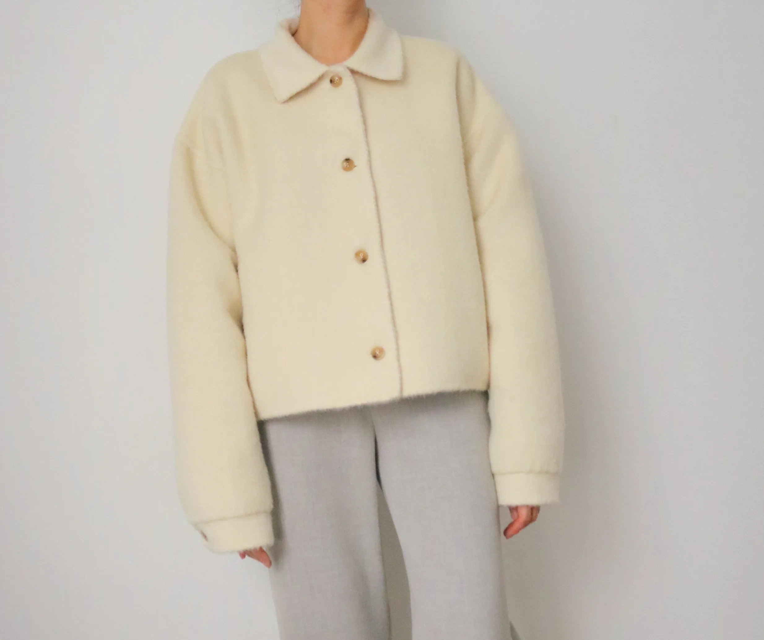 Lea Aviator Jacket (reversible, made with 60% alpaca)