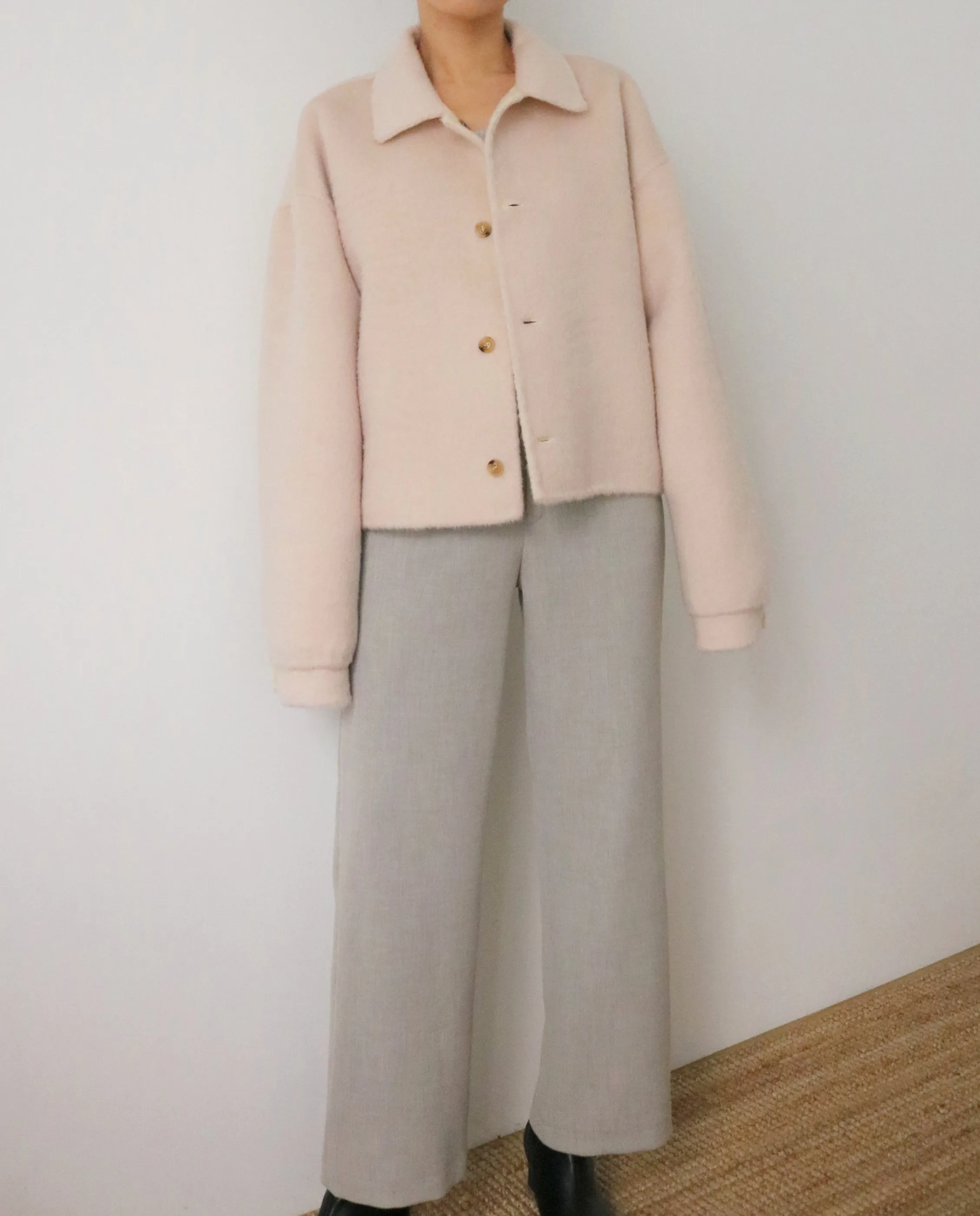 Lea Aviator Jacket (reversible, made with 60% alpaca)