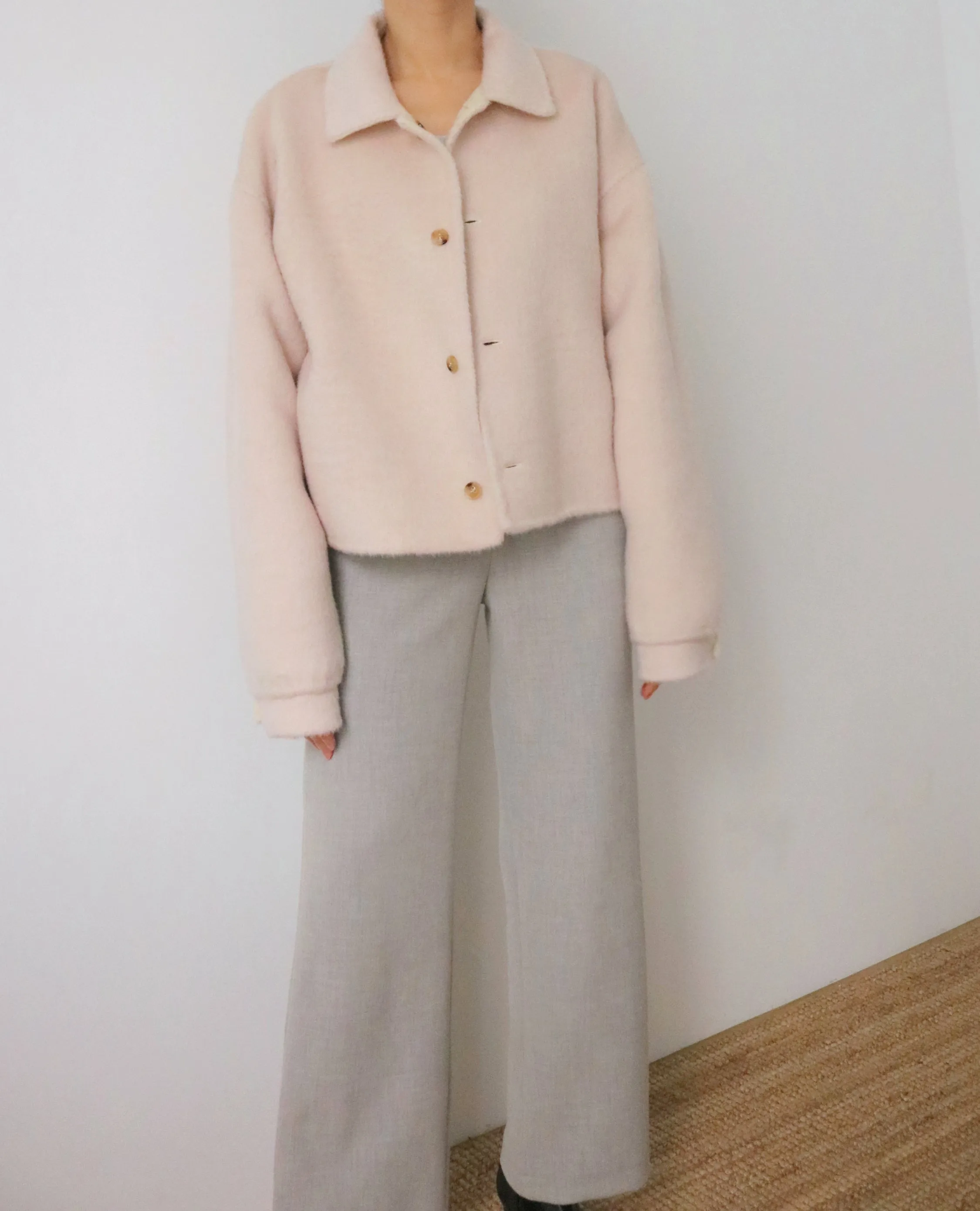 Lea Aviator Jacket (reversible, made with 60% alpaca)