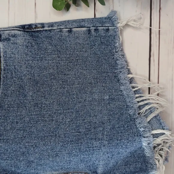 Levi's 550 Vintage 90s Cutoff Jean Shorts Denim Boho Distressed Baggy 38 RARE