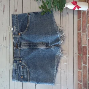 Levi's 550 Vintage 90s Cutoff Jean Shorts Denim Boho Distressed Baggy 38 RARE