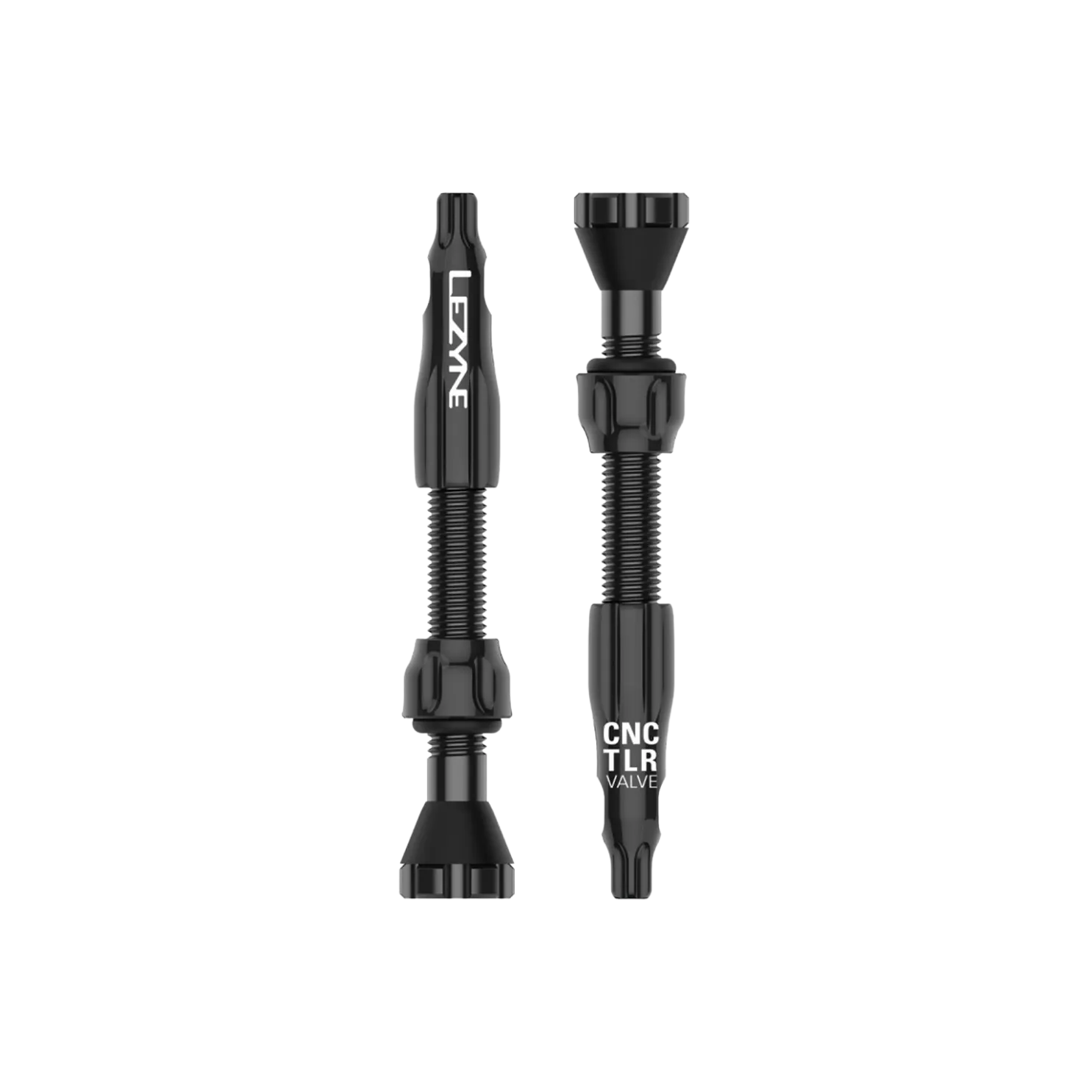 Lezyne Cnc, Tubeless Valve W/Al Stem Nut & Valve Wrench Cap - Black