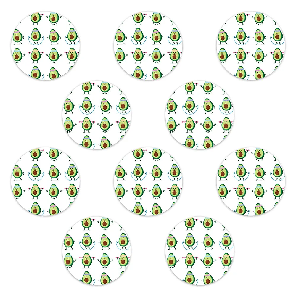 Libre Avocado Design Patches 10 pack