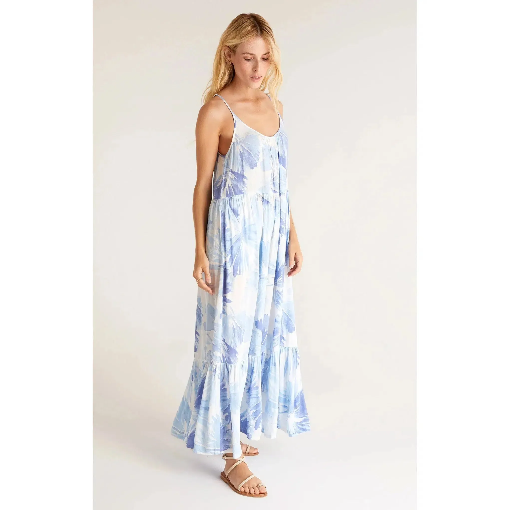 LIDO WATERCOLOUR LEAF DRESS