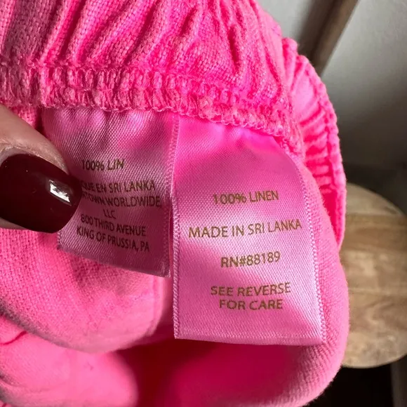 Lilly Pulitzer LILO Linen in Neon Pink 4” Shorts NWT sz: XS
