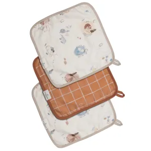 Loulou Lollipop Washcloth 3pc Set - Cozy Forest
