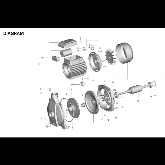 LuckyPro Centrifugal Pump 1.0HP & 1.5HP - MCP158-1 & MCP170-1