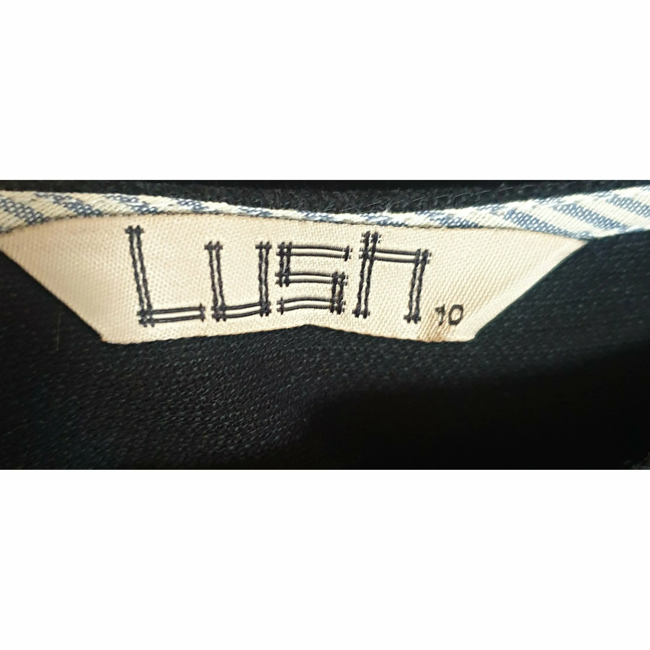 Lush black sleeveless dress with front button detail size 10