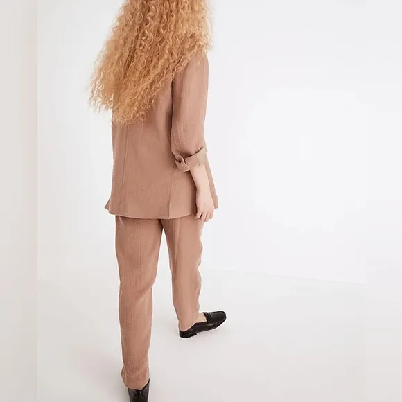 MADEWELL Blazer Cotton-Linen Relaxed Larsen Jacket in Faded Earth