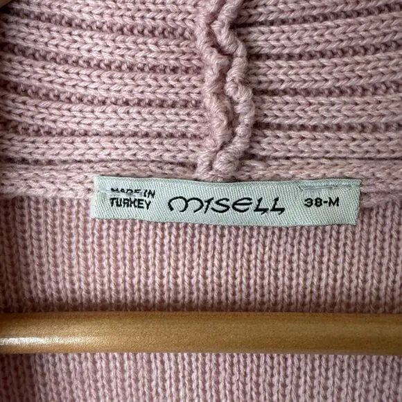 Misell Wool Blend Cardigan Size 38-M Knitted Open Front Cardigan Minimalist Cozy