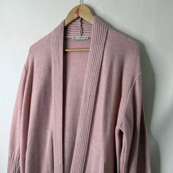 Misell Wool Blend Cardigan Size 38-M Knitted Open Front Cardigan Minimalist Cozy