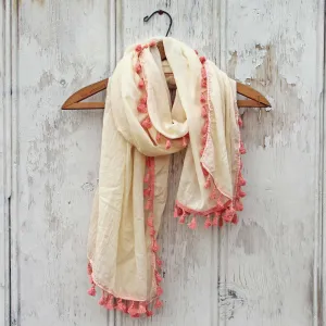Moroccan Sunset Scarf in Cream
