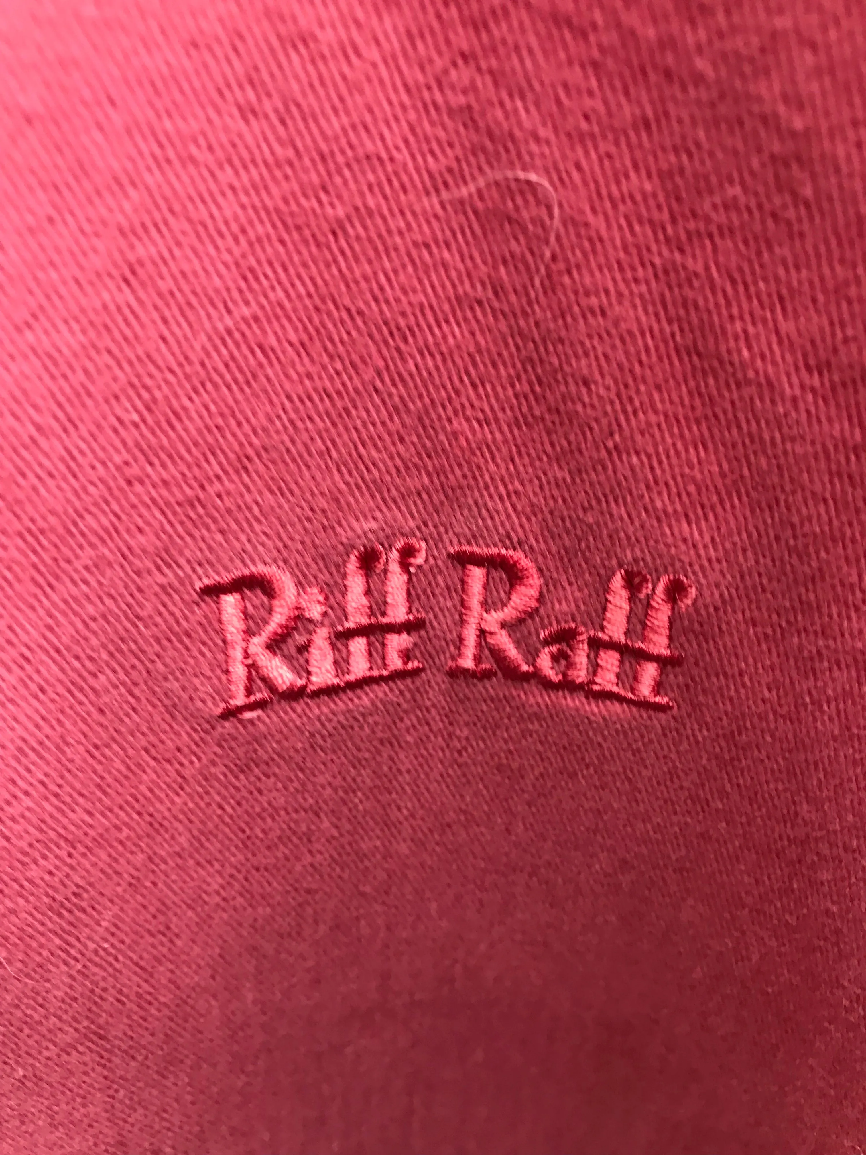 new riff raff cotton twill over shirt cream and red FREE POSTAGE