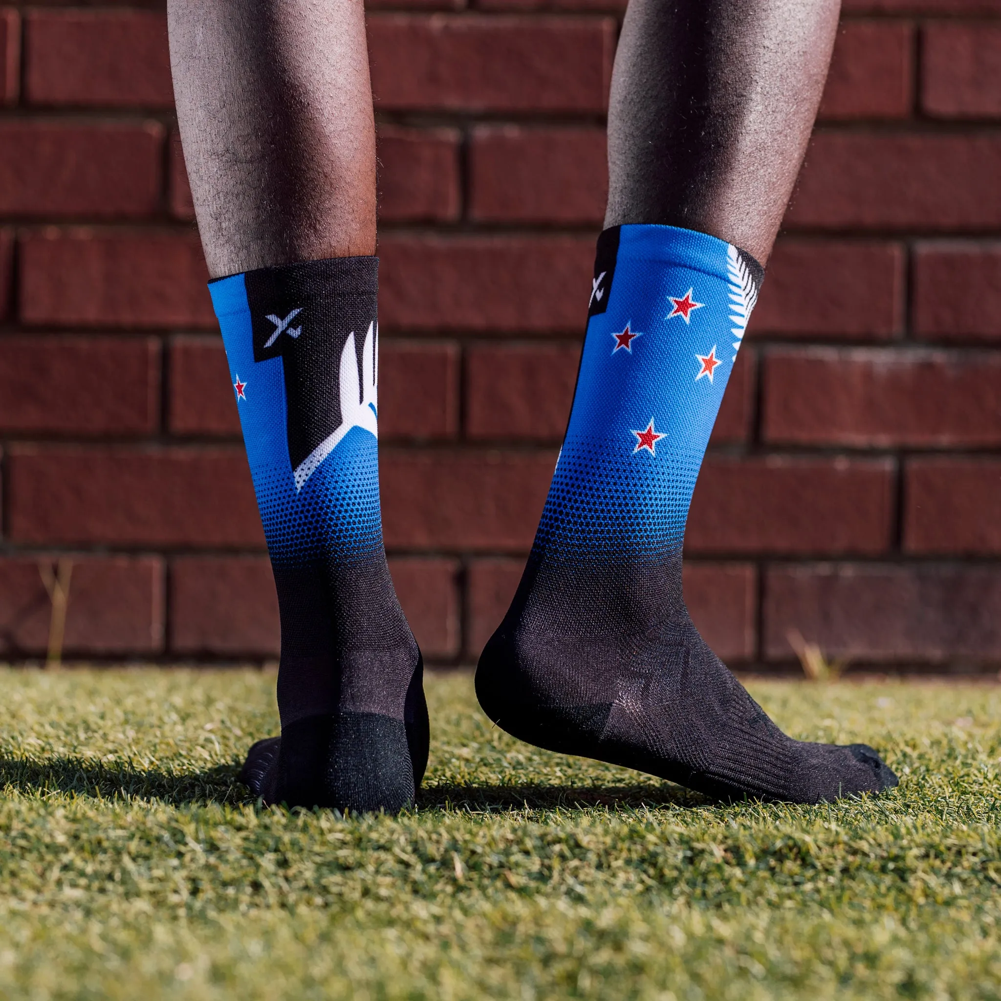 New Zealand Silver Fern Flag Socks